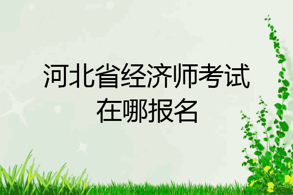 河北省经济师考试在哪报名