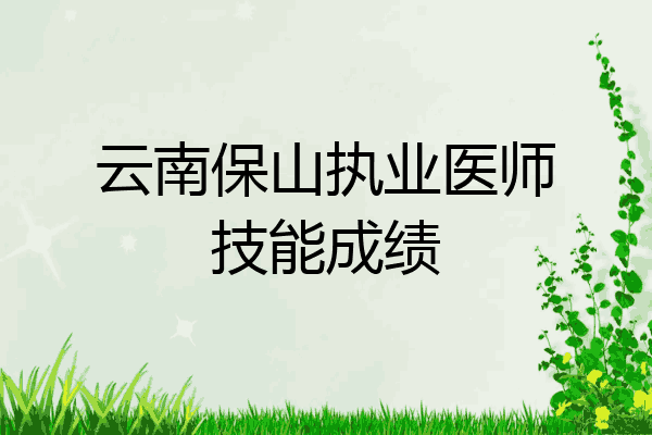 云南保山执业医师技能成绩