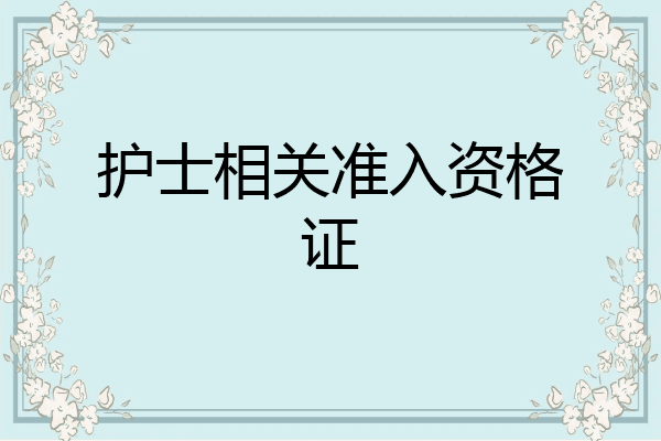 护士相关准入资格证