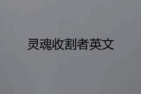 灵魂收割者英文