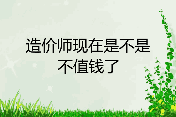 造价师现在是不是不值钱了