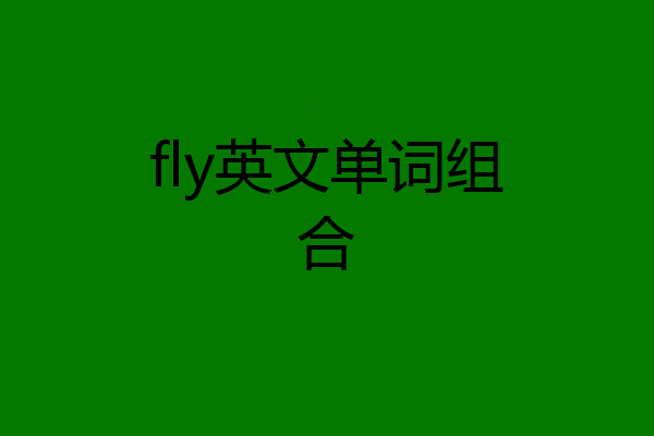 fly英文单词组合