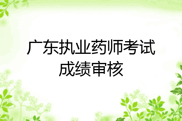 广东执业药师考试成绩审核