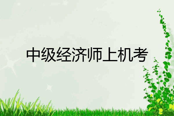 中级经济师上机考