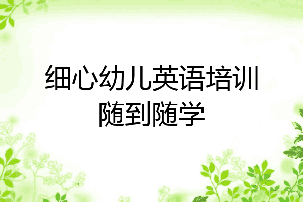 细心幼儿英语培训随到随学
