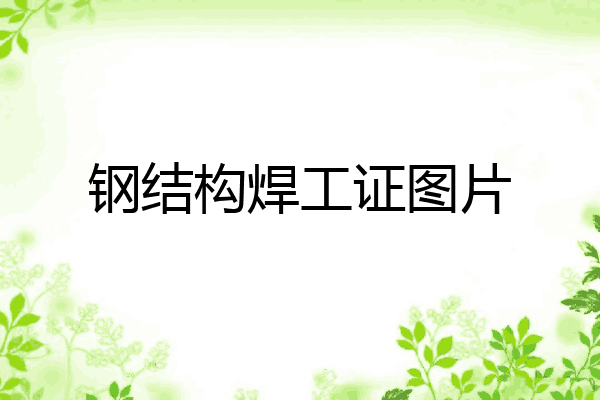 钢结构焊工证图片