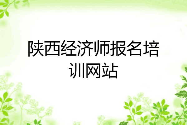 陕西经济师报名培训网站