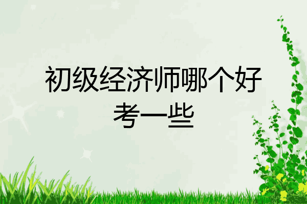 初级经济师哪个好考一些