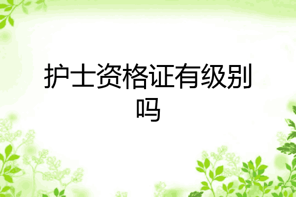 护士资格证有级别吗