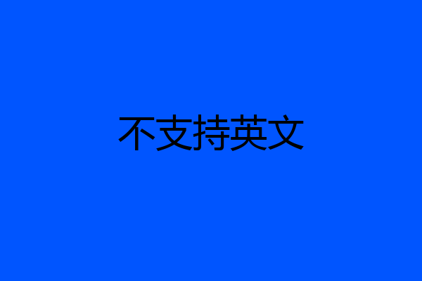 不支持英文