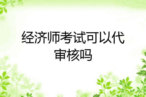 经济师考试可以代审核吗