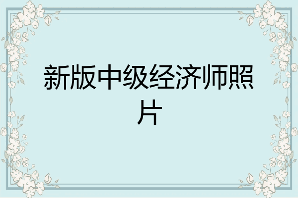 新版中级经济师照片