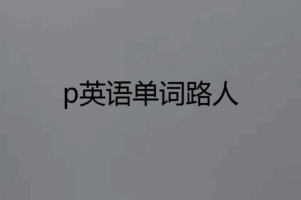 p英语单词路人