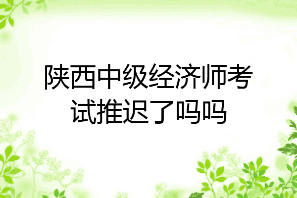 陕西中级经济师考试推迟了吗吗