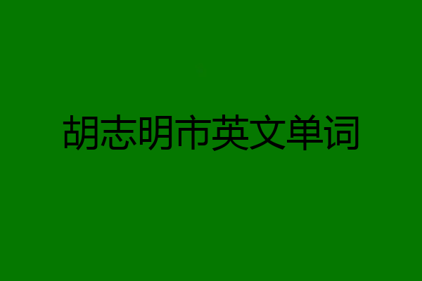 胡志明市英文单词