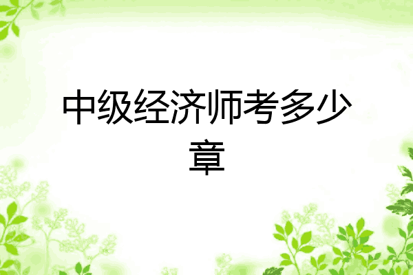中级经济师考多少章