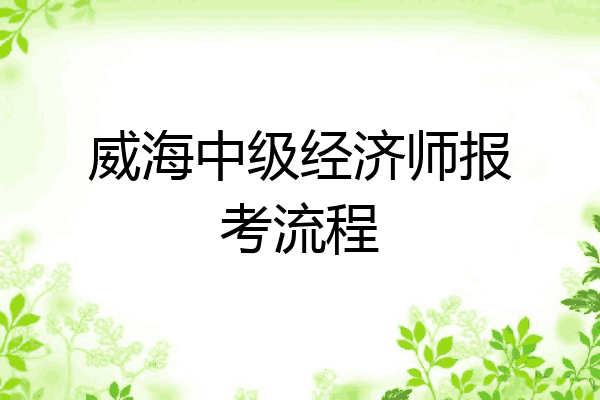 威海中级经济师报考流程