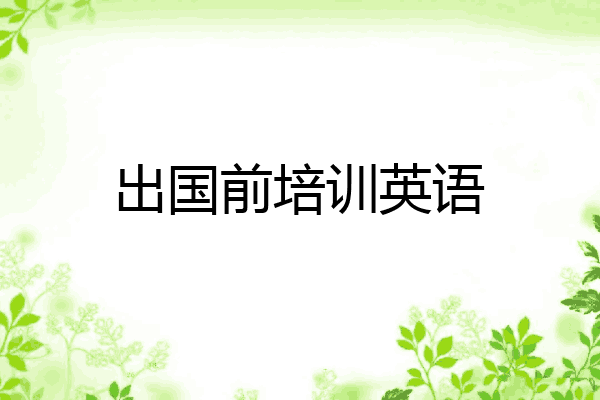 出国前培训英语