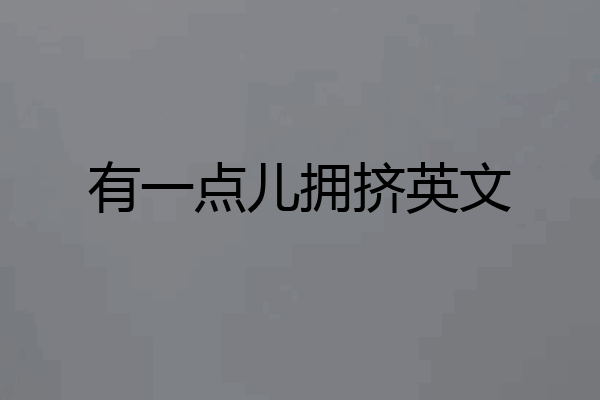有一点儿拥挤英文