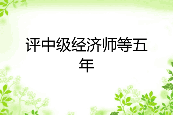 评中级经济师等五年