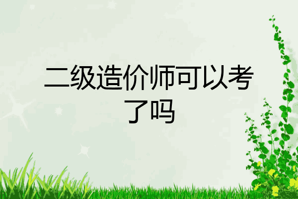 二级造价师可以考了吗
