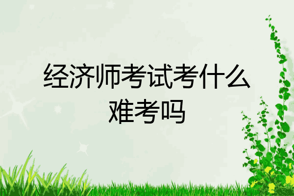 经济师考试考什么难考吗