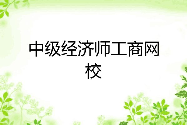 中级经济师工商网校