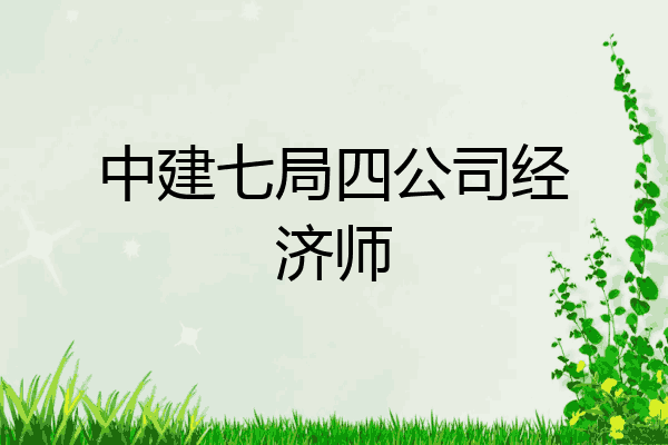 中建七局四公司经济师