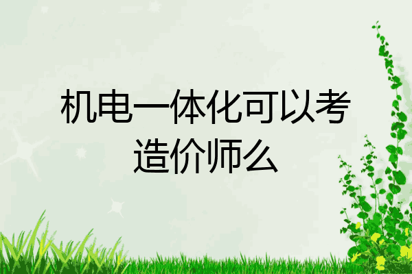 机电一体化可以考造价师么