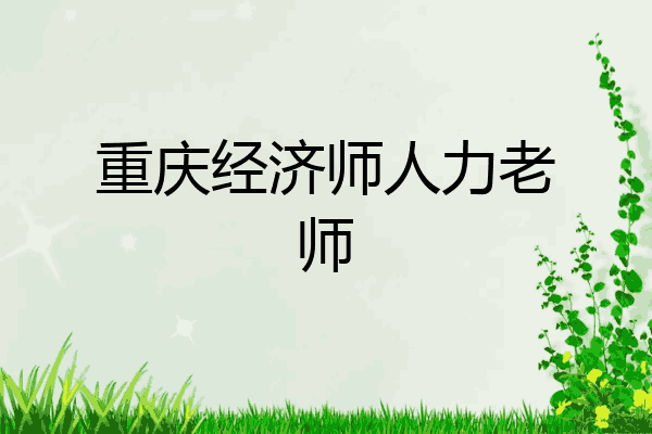 重庆经济师人力老师