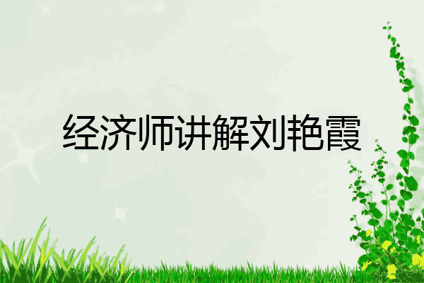 经济师讲解刘艳霞