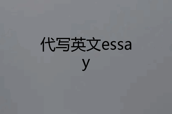 代写英文essay