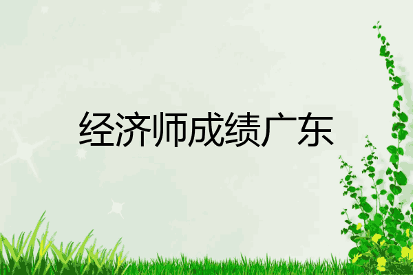 经济师成绩广东