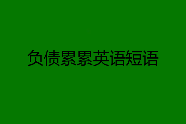 负债累累英语短语