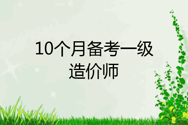 10个月备考一级造价师