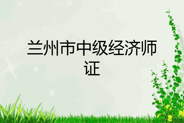 兰州市中级经济师证