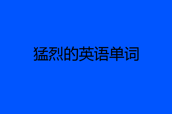 猛烈的英语单词