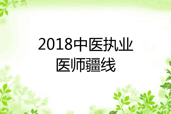 2018中医执业医师疆线
