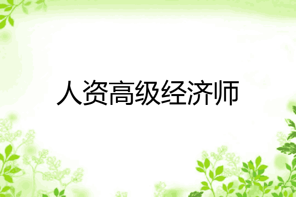 人资高级经济师