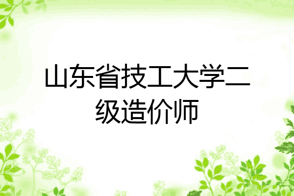 山东省技工大学二级造价师