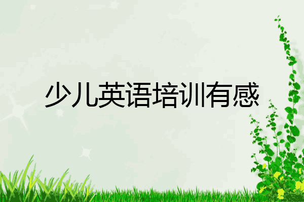 少儿英语培训有感