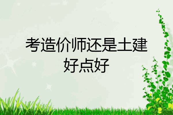 考造价师还是土建好点好