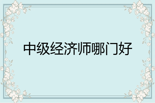 中级经济师哪门好