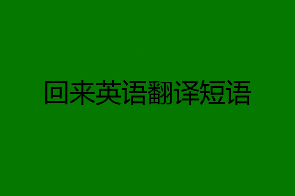 回来英语翻译短语