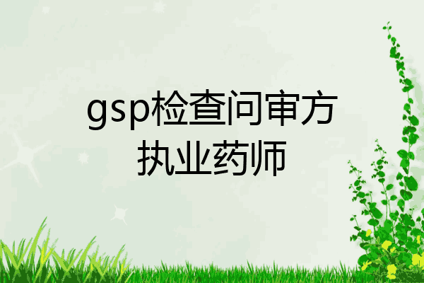 gsp检查问审方执业药师