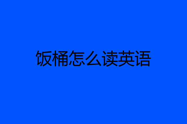 饭桶怎么读英语