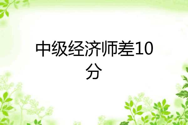 中级经济师差10分