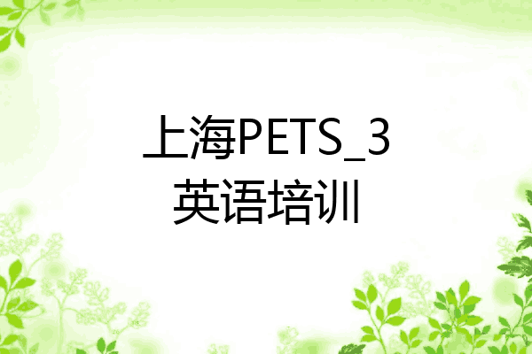 上海PETS_3英语培训