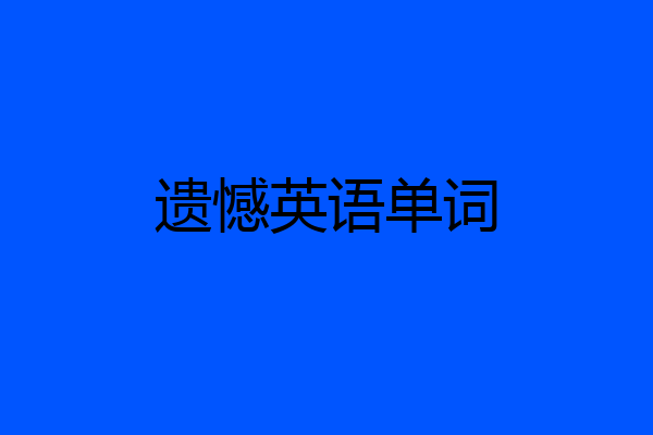 遗憾英语单词