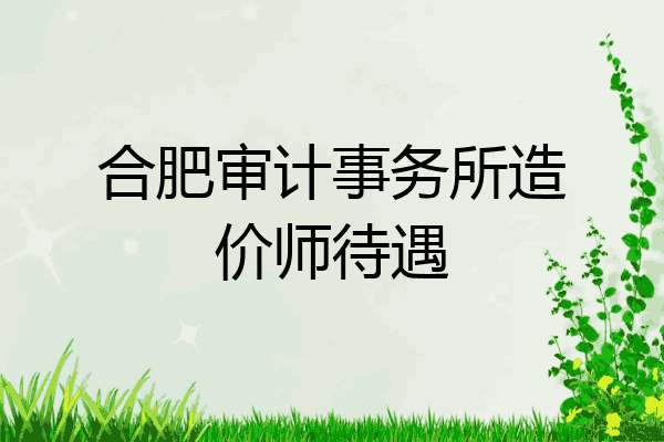 合肥审计事务所造价师待遇